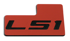 C5 Corvette Throttle Body  Engine ID Plate, LS1 Red/Black